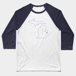 Yale MI Love (Lavendar) Baseball T-Shirt